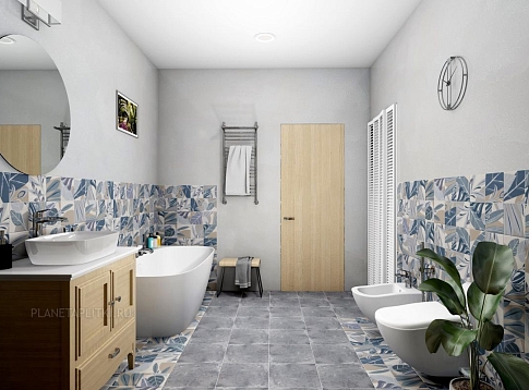  Дизайн-проект ванной комнаты - керамогранит GayaFores Habana